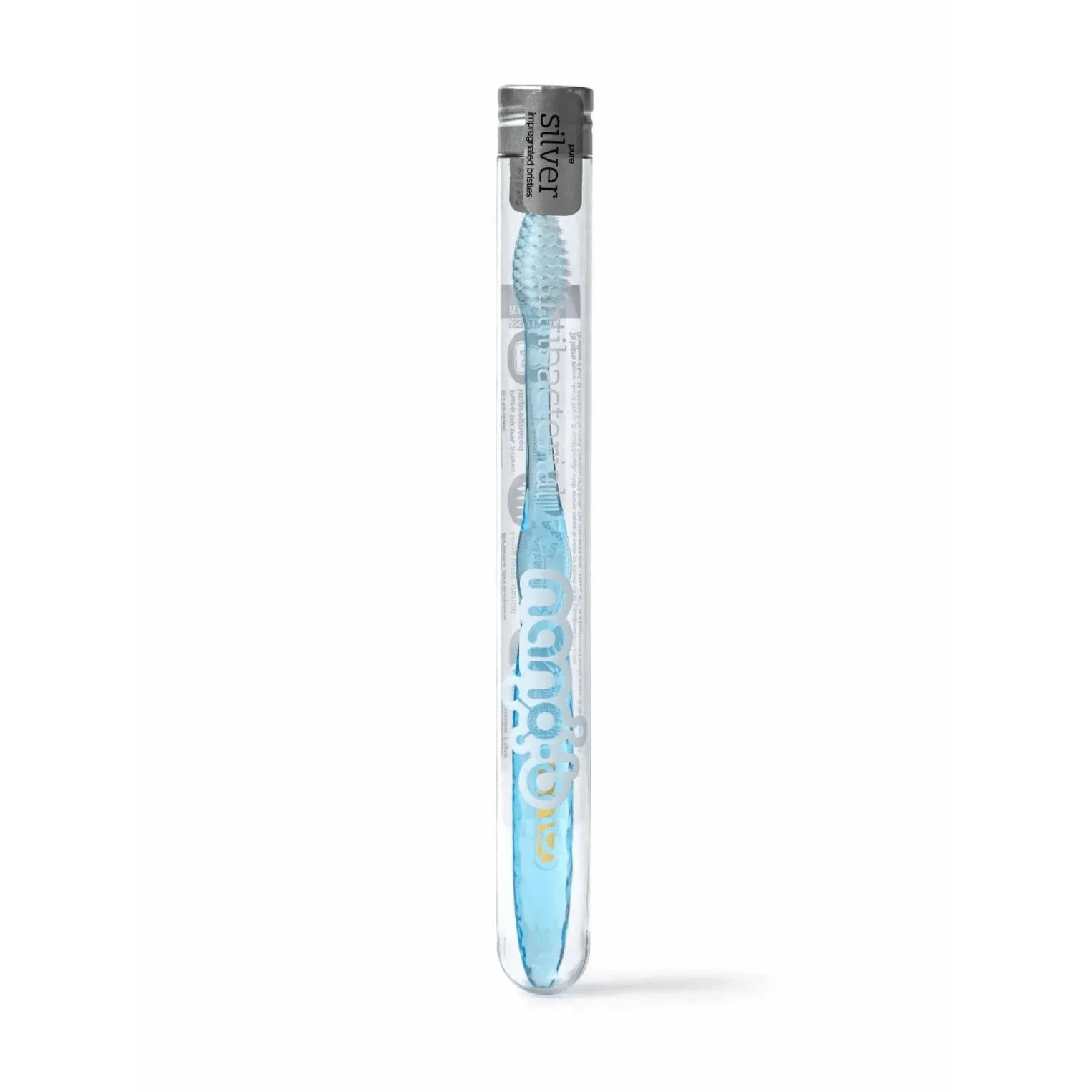 Nano-B Silver Toothbrush Medium Firmness - Blue