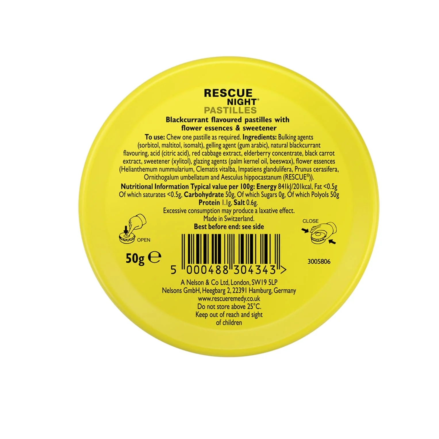 RESCUE® Night Pastilles Blackcurrant Flavour - Image 7