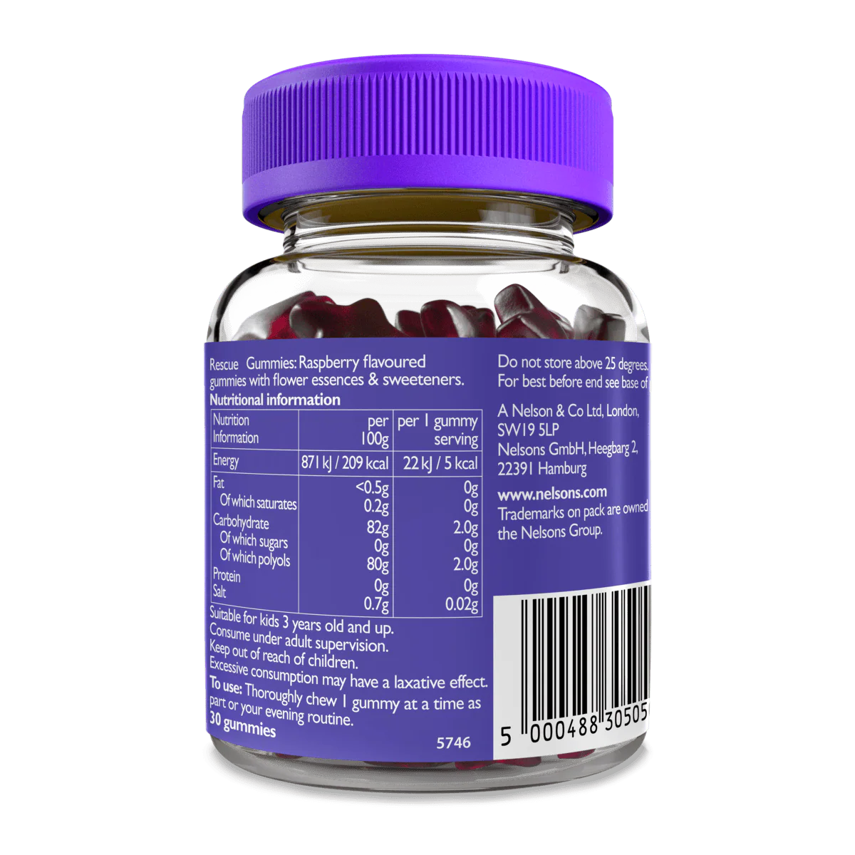 RESCUE® Kids Night Raspberry Gummies - Image 7